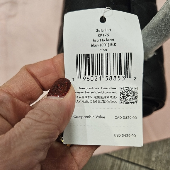 NWT ♠️ Kate Spade Heart to Heart 3D Heart Barrel Quilted Leather Bag + Dusty - Picture 15 of 16